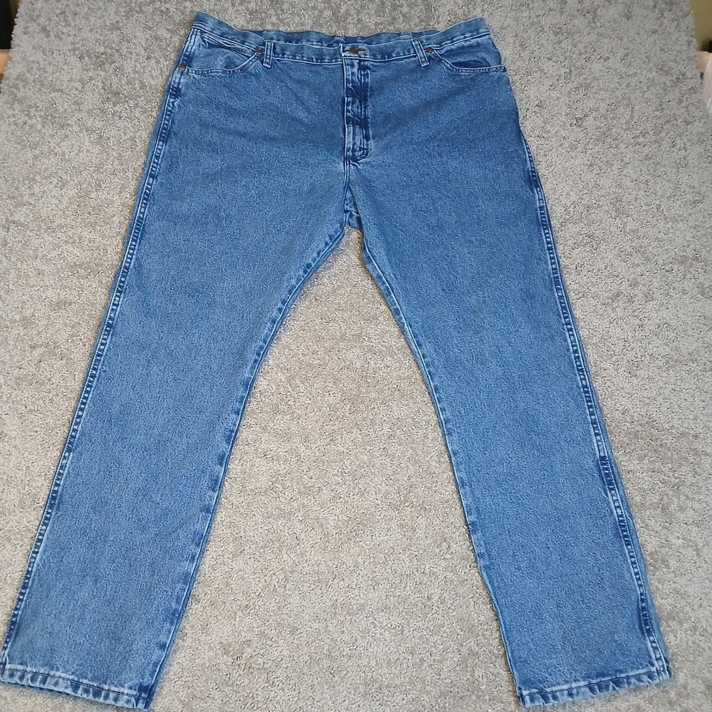 Wrangler Mens 1013MWZGK Five Star Premium Denim Straight Leg Jeans Blue 42x32